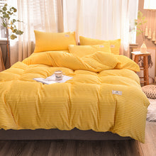 Load image into Gallery viewer, Soft Corduroy Velvet Fleece Quilt Cover Set - Yellow Mellow