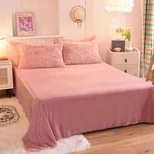 Load image into Gallery viewer, Fluffy Faux Mink &amp; Velvet Fleece Quilt Cover Set - French Pink