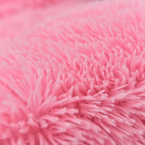 Fluffy Faux Mink & Velvet Fleece Quilt Cover Set - Pink