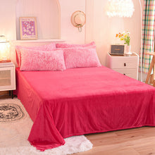 Load image into Gallery viewer, Fluffy Faux Mink &amp; Velvet Fleece Quilt Cover Set - Pink white