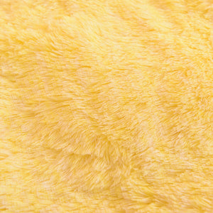 Fluffy Faux Mink & Velvet Fleece Quilt Cover Set - Yellow White