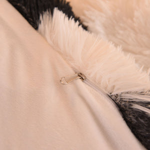 Fluffy Faux Mink & Velvet Fleece Quilt Cover Set - Cow