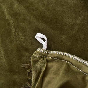 Fluffy Faux Mink & Velvet Fleece Quilt Cover Set - Dark Green