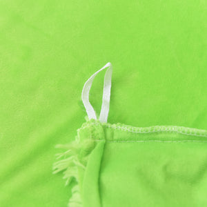 Fluffy Faux Mink & Velvet Fleece Quilt Cover Set - Lime Green