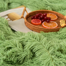 Load image into Gallery viewer, Fluffy Faux Mink &amp; Velvet Fleece Quilt Cover Set - Avocado
