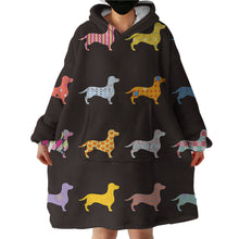 Load image into Gallery viewer, Blanket Hoodie - Dachshund (Made to Order)