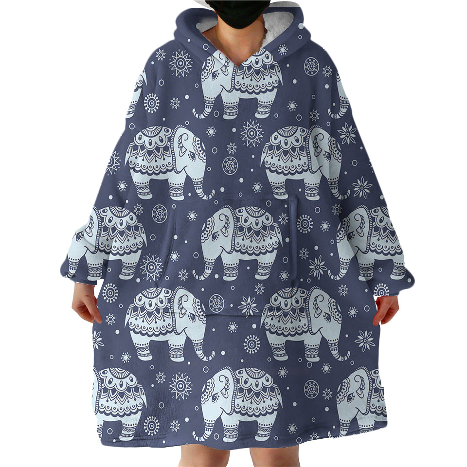 Blanket Hoodie - Elephant