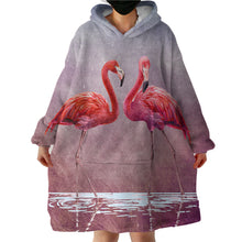 Load image into Gallery viewer, Blanket Hoodie - Flamingo