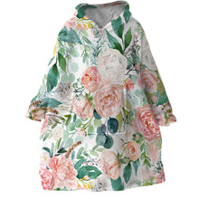 Load image into Gallery viewer, Blanket Hoodie - Flower Watercolour