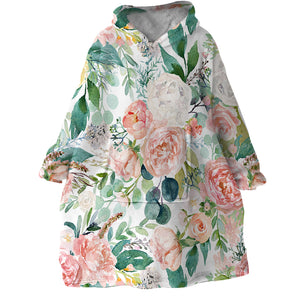 Blanket Hoodie - Flower Watercolour