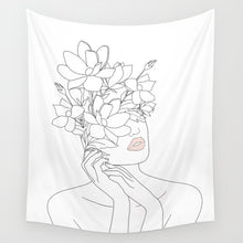 Load image into Gallery viewer, Line Draw Wall Tapestry