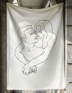 Line Draw Wall Tapestry