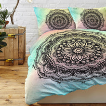 Load image into Gallery viewer, Mandala Quilt Cover Set - Early Morning