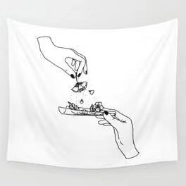 Line Draw Wall Tapestry