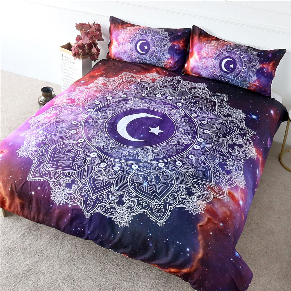 Mandala Quilt Cover Set - Moon
