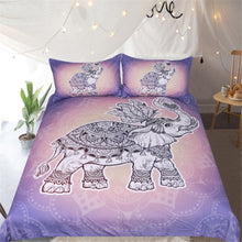 Load image into Gallery viewer, Mandala Quilt Cover Set - Elephant