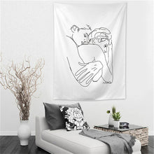 Load image into Gallery viewer, Line Draw Wall Tapestry