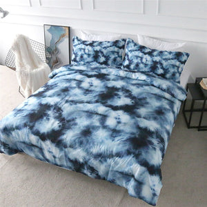 Rainbow Blue Tie Dye Quilt Cover Bedding Set