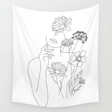 Load image into Gallery viewer, Line Draw Wall Tapestry