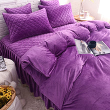 Load image into Gallery viewer, Velvet Fleece Quilt Cover Set - Purple
