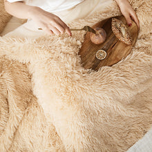 Load image into Gallery viewer, Fluffy Faux Mink &amp; Velvet Fleece Quilt Cover Set - Camel