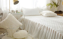 Load image into Gallery viewer, Fluffy Faux Lambswool Quilt Cover Set - Cream