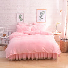 Load image into Gallery viewer, Velvet Fleece Quilt Cover Set - Soft Pink