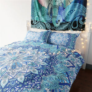 Dreaming in Blue Mandala Bed Set