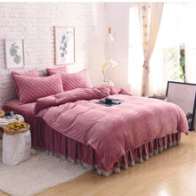 Load image into Gallery viewer, Velvet Fleece Quilt Cover Set - Pink