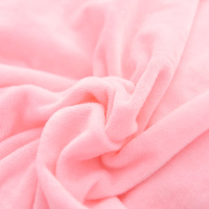Velvet Fleece Quilt Cover Set - Soft Pink