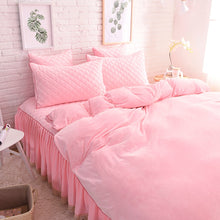 Load image into Gallery viewer, Velvet Fleece Quilt Cover Set - Soft Pink