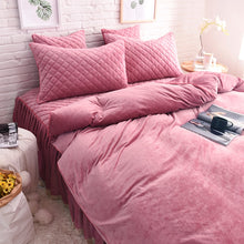 Load image into Gallery viewer, Velvet Fleece Quilt Cover Set - Pink