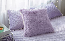 Load image into Gallery viewer, Fluffy Faux Lambswool Quilt Cover Set - Violet