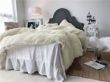 Load image into Gallery viewer, Fluffy Faux Lambswool Quilt Cover Set - Cream