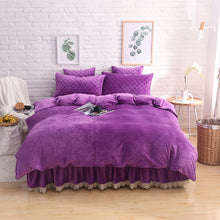 Load image into Gallery viewer, Velvet Fleece Quilt Cover Set - Purple