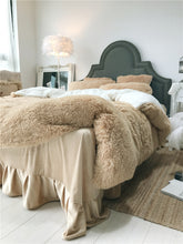 Load image into Gallery viewer, Fluffy Faux Lambswool Quilt Cover Set - Camel