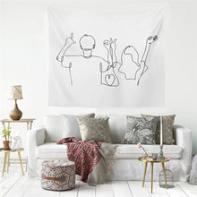 Load image into Gallery viewer, Line Draw Wall Tapestry