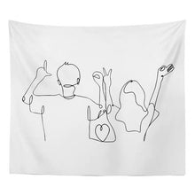 Load image into Gallery viewer, Line Draw Wall Tapestry