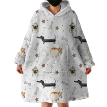 Load image into Gallery viewer, Blanket Hoodie - Happy Dogs