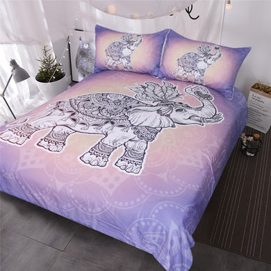 Mandala Quilt Cover Set - Elephant