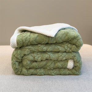 Pineapple Fleece Blanket - Green