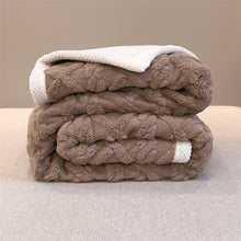 Load image into Gallery viewer, Pineapple Fleece Blanket - Coffee