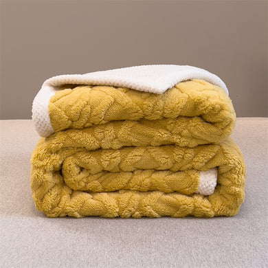 Pineapple Fleece Blanket - Yellow