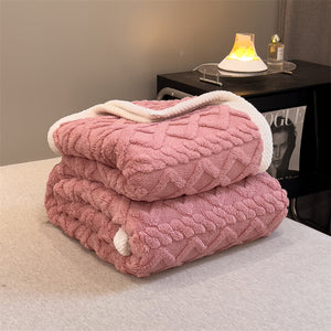 Pineapple Fleece Blanket - Pink