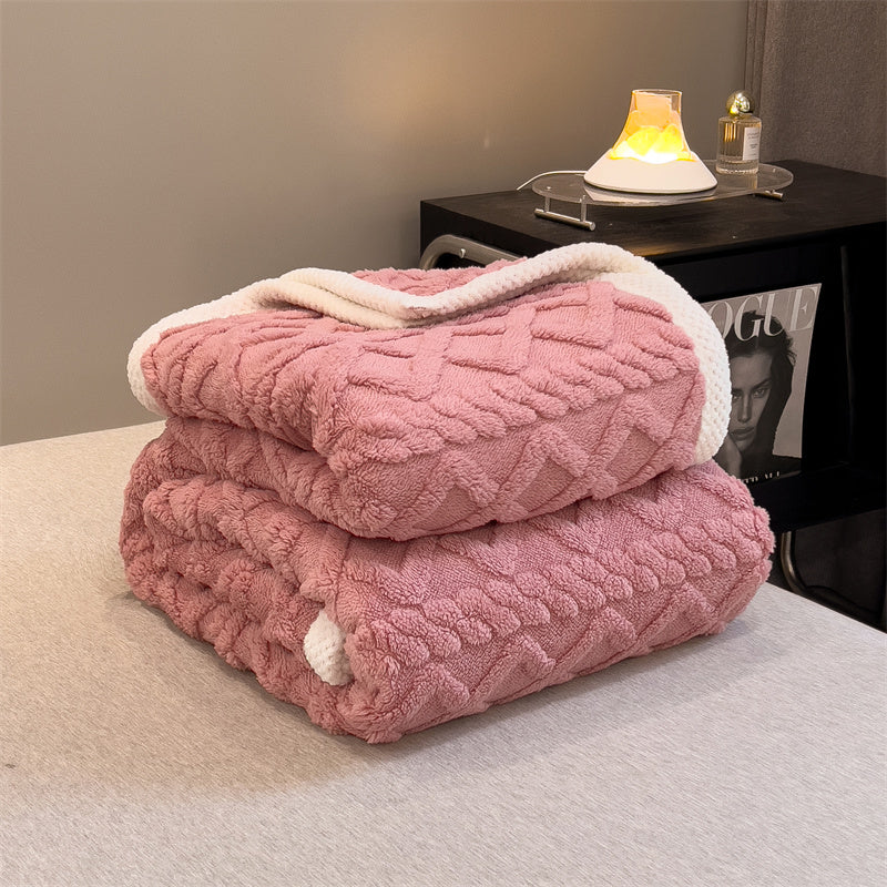 Pineapple Fleece Blanket - Pink