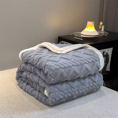 Pineapple Fleece Blanket - Grey