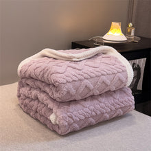 Load image into Gallery viewer, Pineapple Fleece Blanket - Purple