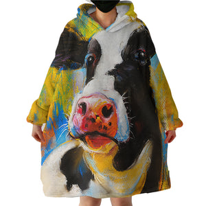 Blanket Hoodie - Cow Painting (Made to Order)