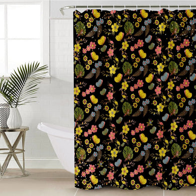 Night Garden Shower Curtain Waterproof