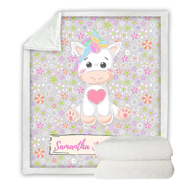 Baby Unicorn Throw Blanket